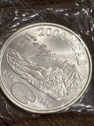 4 Monedas Plata 2000 Pesetas 1996 Juan Carlos I