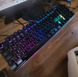 Teclado Gaming MARSGAMING RGB Negro