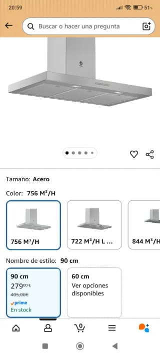 Campana extractora Balay decorativa