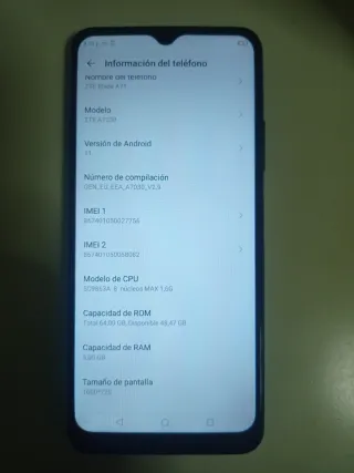 ZTE Blade A71 Azul Marino