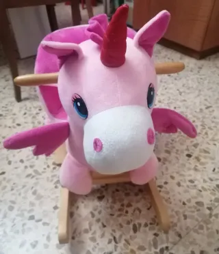 Unicornio - Balancín rosa para bebé