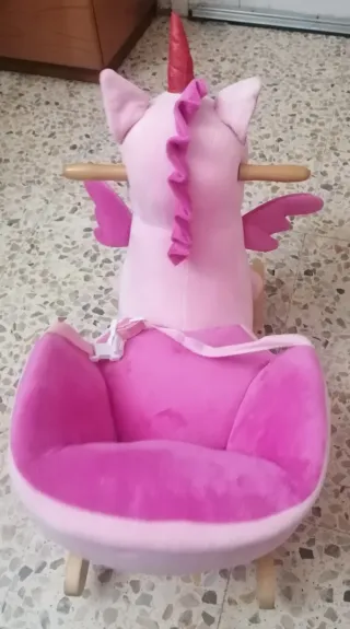 Unicornio - Balancín rosa para bebé