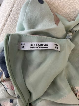 Mono corto floral azul verdoso pastel