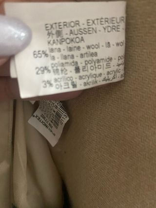 Abrigo Zara Lana Beige Talla XS