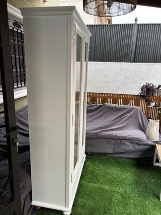 Armario Vitrina Blanco Restaurado Vintage