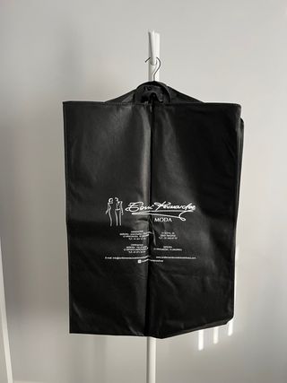 Vestido madrina seda mikado azul