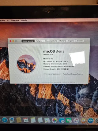 MacBook Pro A1278 Plata