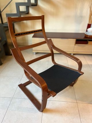 Butaca Hamaca IKEA Madera y Tela Beige