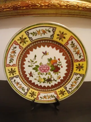 Plato porcelana china decorado 23cm