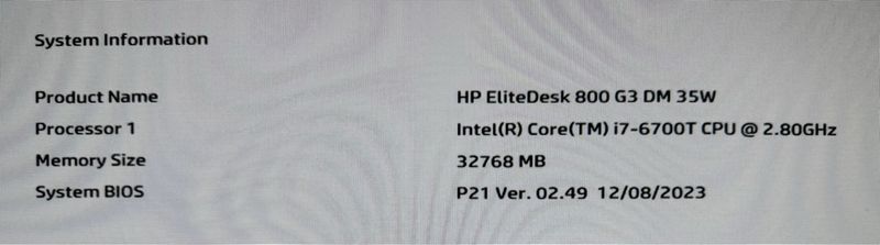 HP Elitedesk i7 32GB RAM afbeelding 3