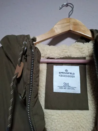 Chaqueta tres cuartos hombre verde