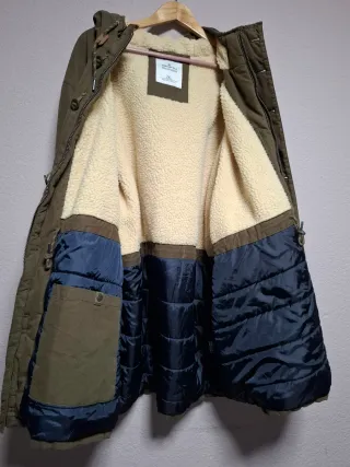 Chaqueta tres cuartos hombre verde