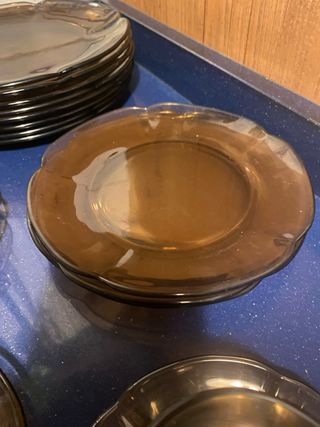 Set di stoviglie in vetro vintage 29 pezzi Duralex