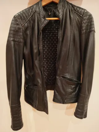 Chaqueta de cuero Salsa negra