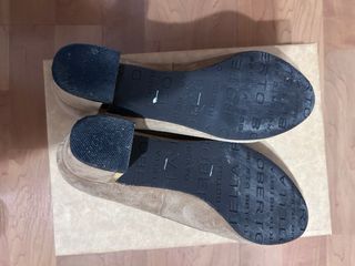 Zapatos ante marrones talla 37 con pedrería