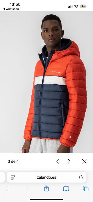 Chaqueta Champion Rojo/Blanca/Azul Talla M