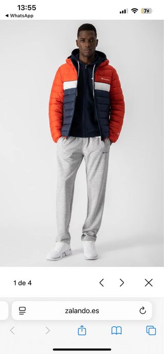 Chaqueta Champion Rojo/Blanca/Azul Talla M