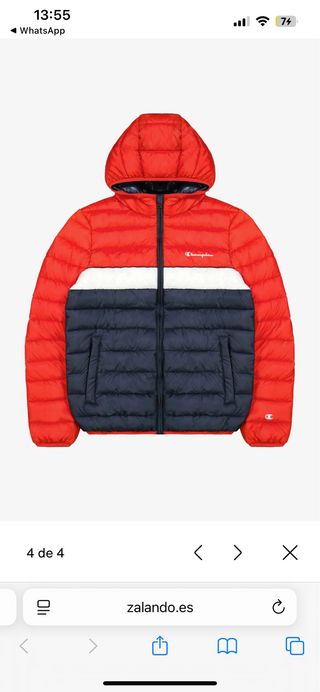 Chaqueta Champion Rojo/Blanca/Azul Talla M