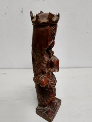 Talla madera Virgen con Niño antigua