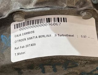 Caja cambios citroen 96067 20ta59 xantia berlina