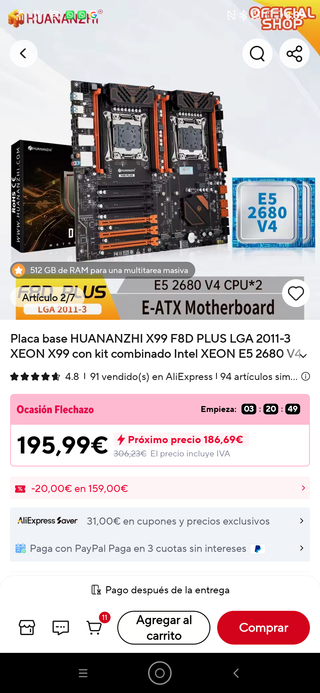 Placa Base HUANANZHI X99-F8D