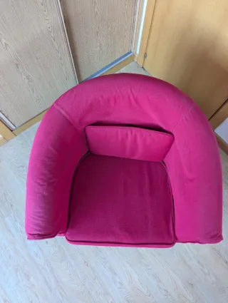 Sillón sofá individual rojo