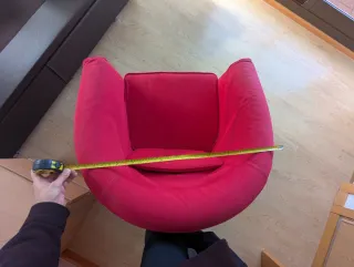 Sillón sofá individual rojo