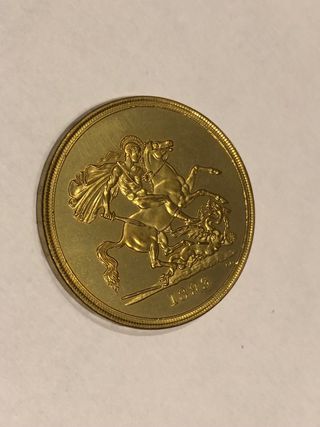 Réplica moneda Gran Bretaña Reina Victoria (Latón)