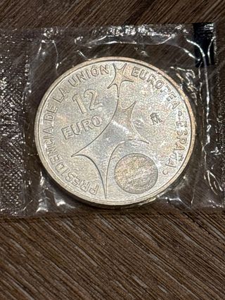 3 Monedas Plata 12 Euros 2002
