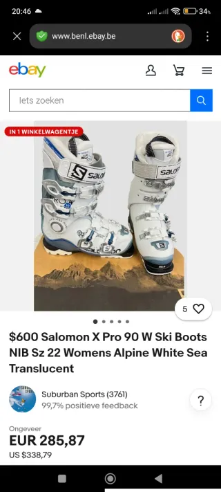 Botas de esquí Salomon Angel Pro 39