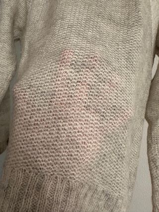 Jersey punto beige y gris