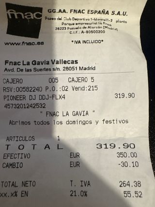 Mesa de mezcla Pioneer DDJ-FLX4 Negra