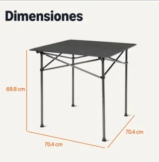 Mesa plegable camping metal