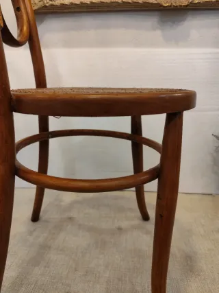 4 Sedie Thonet in Legno e Rattan