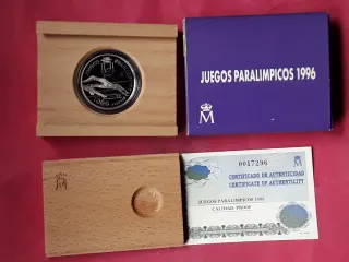 1000 PESETAS PLATA 1996.JUEGOS PARALIMPICOS ATLANT