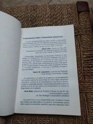 Comunidad planetaria una valiosa contribución p...