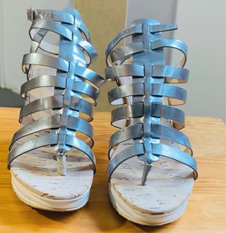 Sandalias Hogan Plata y Blanco