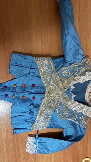 Traje Fallera Manga Larga Azul Multicolor