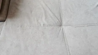 Sofá chaise longue tela beige/rosado URGE VENTA