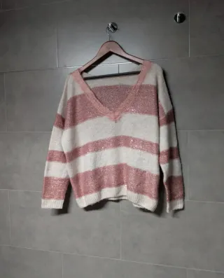 Jersey rayas rosa y blanco