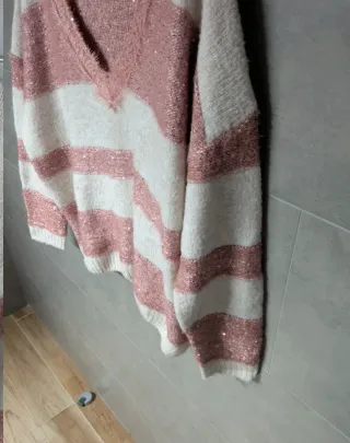 Jersey rayas rosa y blanco