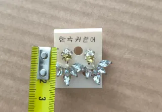 Pendientes plateado y amarillo