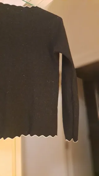 Jersey Mango negro con ribete blanco Talla S