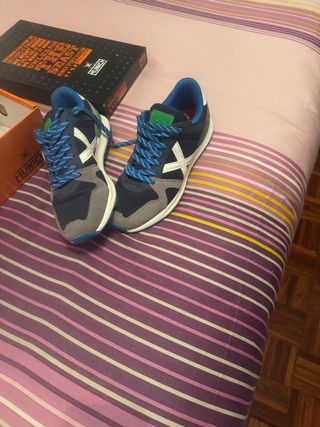 Zapatillas Munich Hombre Azul/Gris