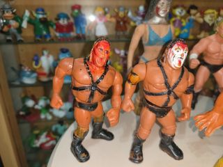 Lote figuras goma bootleg años 90 wwf