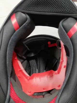 Casco Moto  Rojo Negro Talla XL