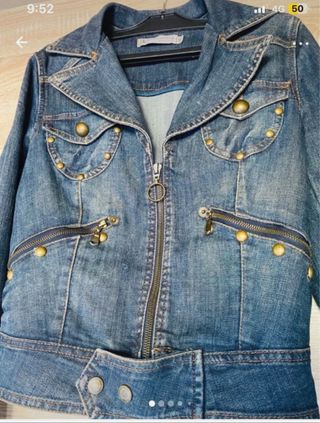 Cazadora vaquera estilo cuero