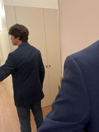 Americana azul marino Mango Talla XL buen estado