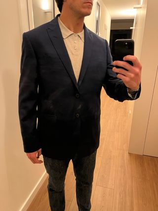 Americana azul marino Mango Talla XL buen estado