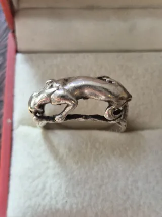 Anillo Plata 925 Diseño de pantera